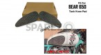 For Royal Enfield Bear 650 Leather Tank Knee Pad Black and Grey - SPAREZO